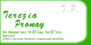 terezia pronay business card